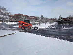 Snow clearing services for retail spaces